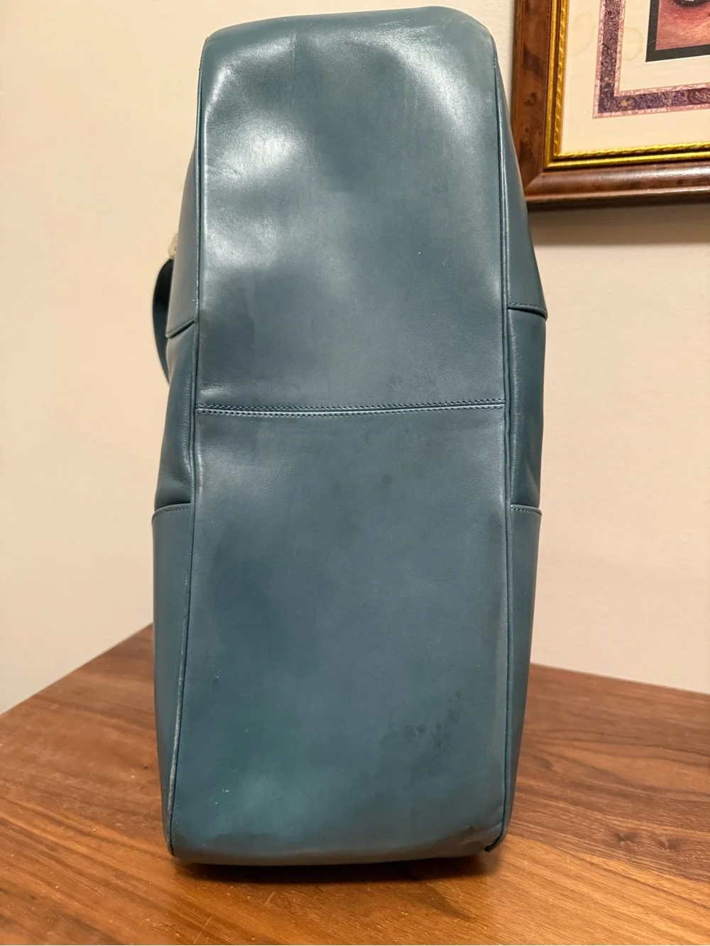 Made in Italy Bally Teal Leather hobo Shoulder Bag